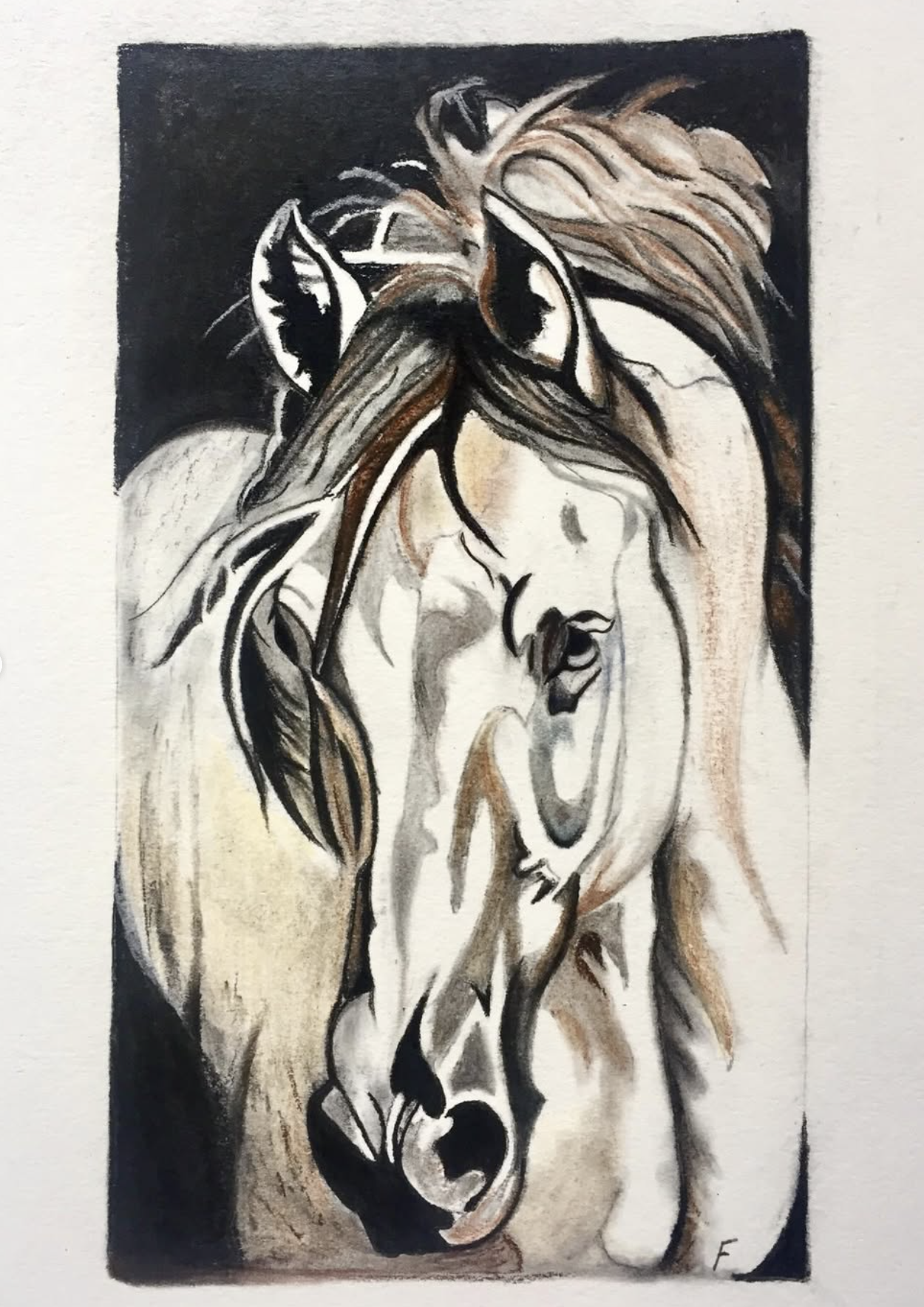 Windblown, drawing by Fulton Allem