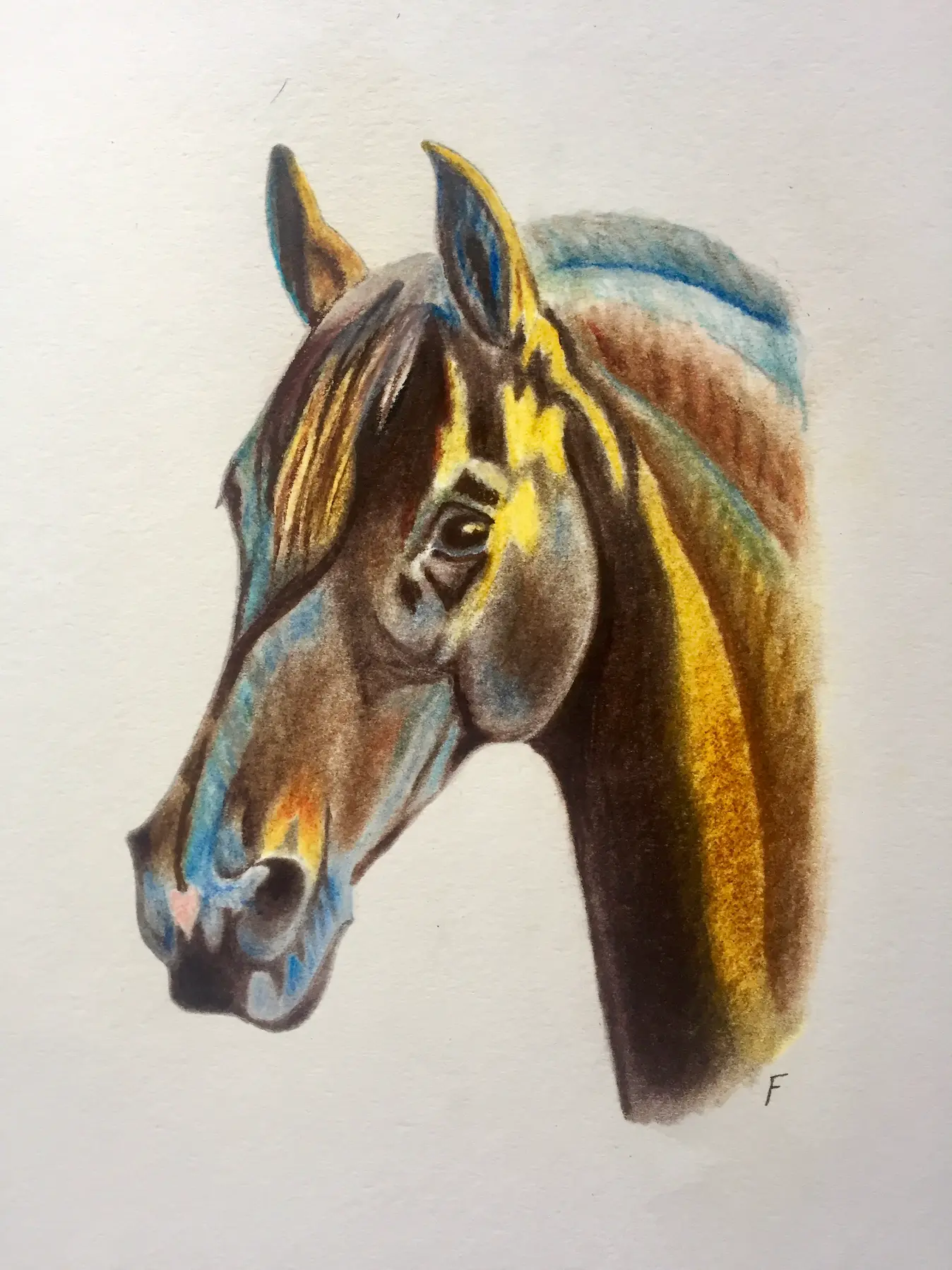 Gold Light, drawing by Fulton Allem