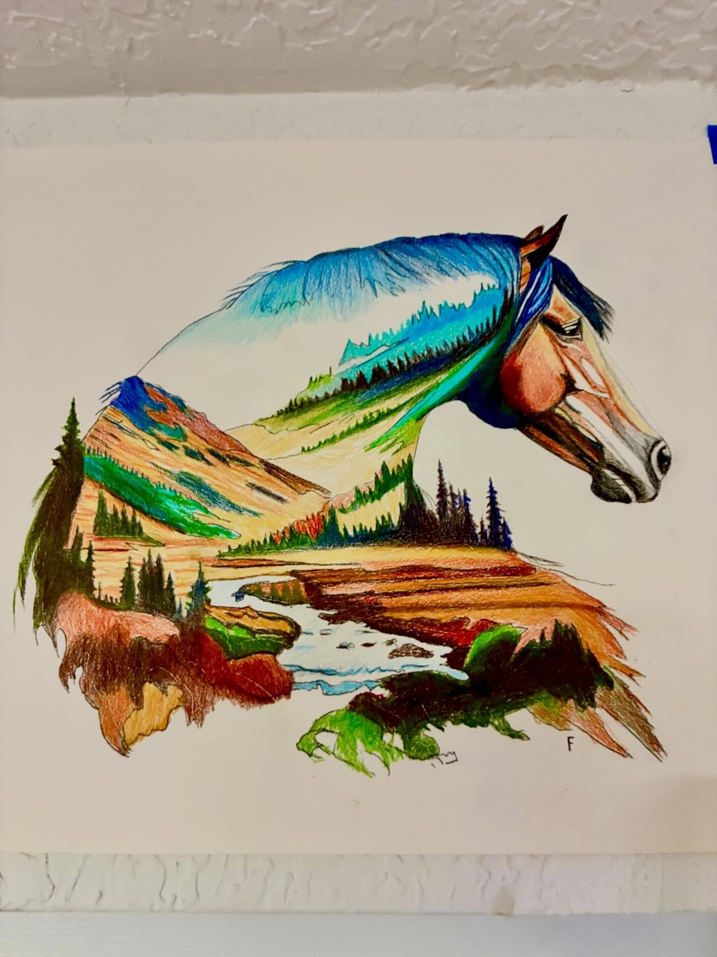 Valley and Mane, drawing by Fulton Allem