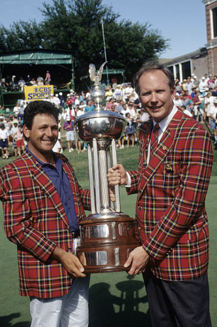 Fulton Allem celebrating his professional golf career