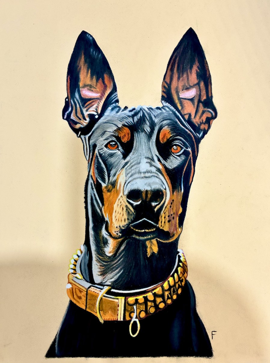 Past custom animal portrait commission 3 by Fulton Allem